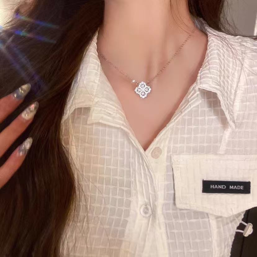 Four-Leaf Clover Cubic Zirconia Jewelry Set