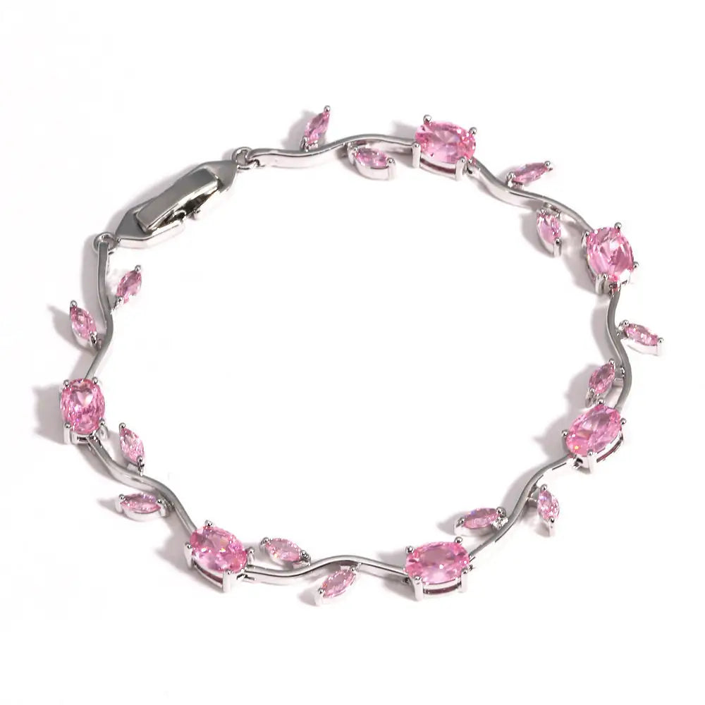 Vine Leaf Zirconia Bracelet
