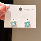 Turquoise Clover Jewelry Set