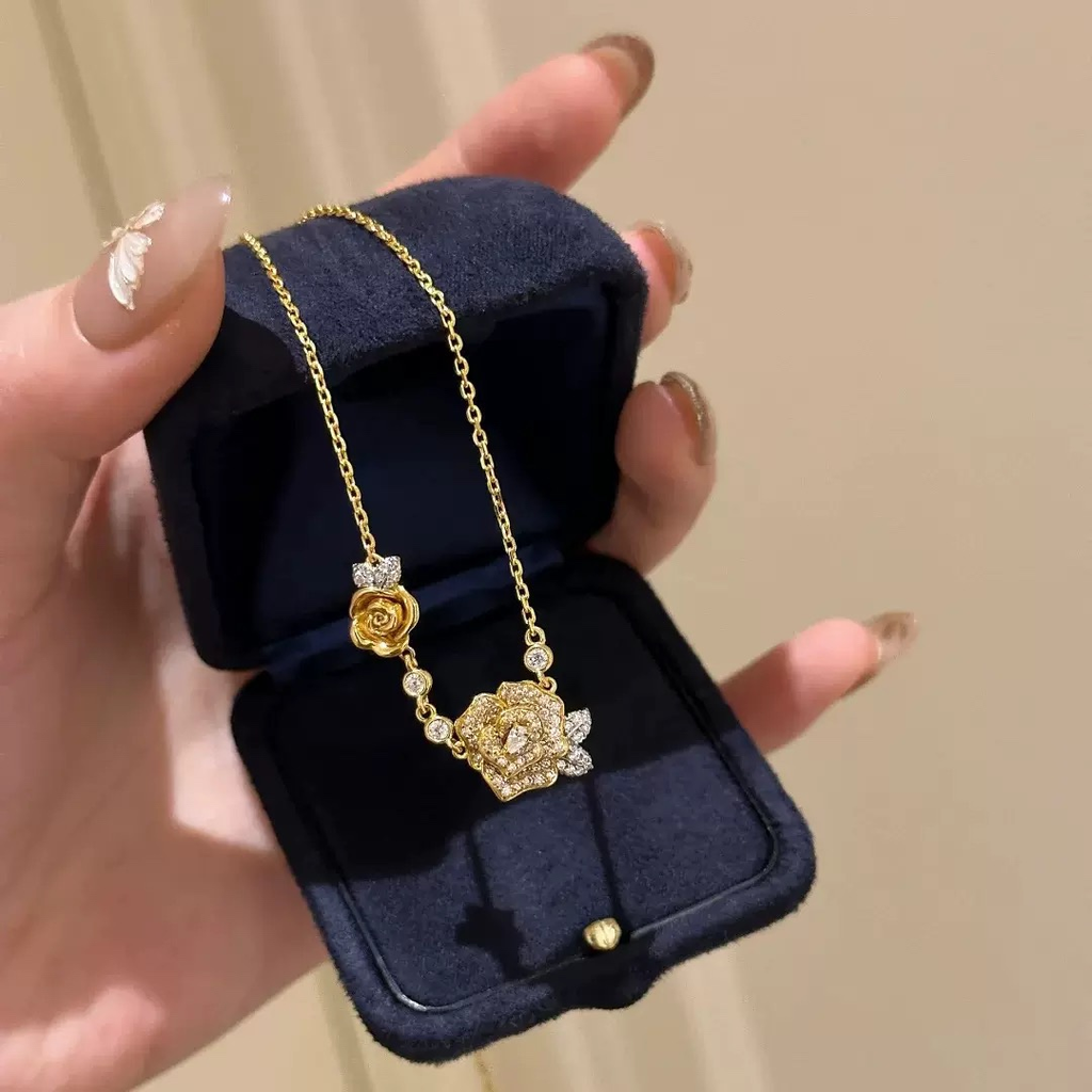 Rose Cubic Zirconia Jewelry Set
