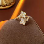 Iris Flower Zircon Mother Of Pearl Jewelry Set